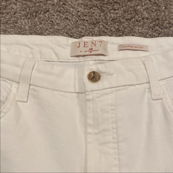 🎂🔥Jen7 (by 7 For All Mankind) - White Cropped Skinny Jeans - 14 - Picture 3 of 4